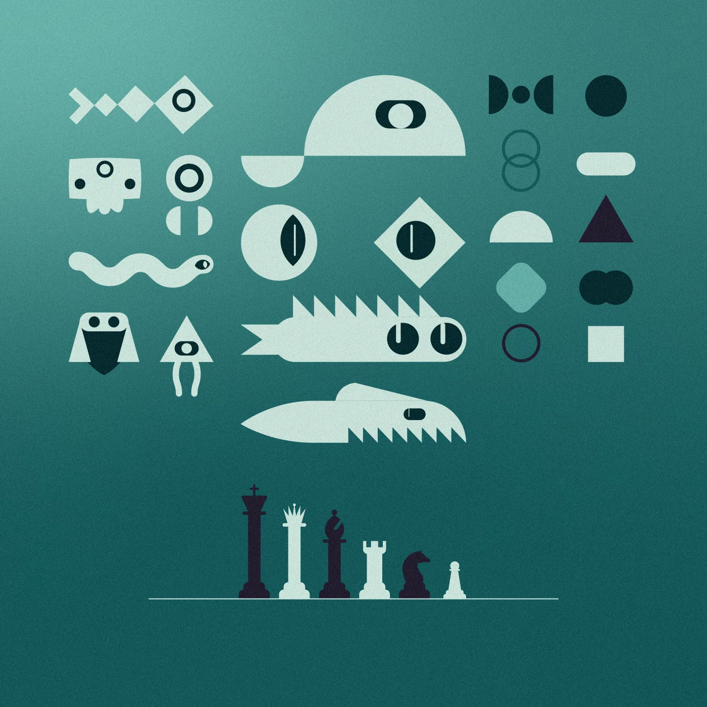 The characters and elements used throughout this project