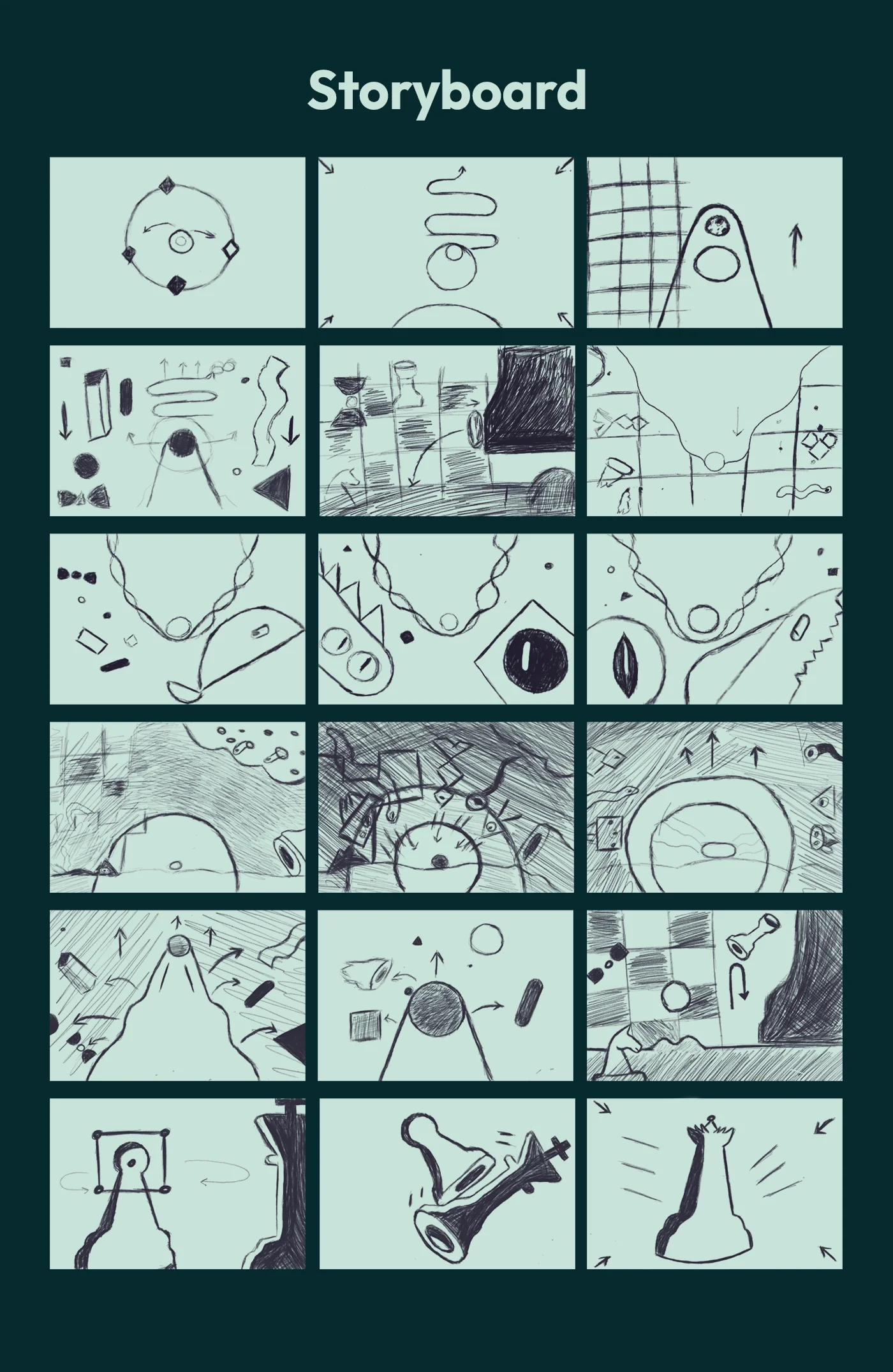 Initial sketchy storyboard